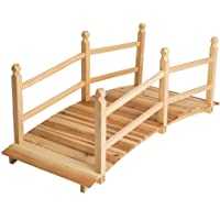 Los mejores  - TecTake Puente de jardín Puente para Estanque de Madera Aprox. 140 cm de Largo